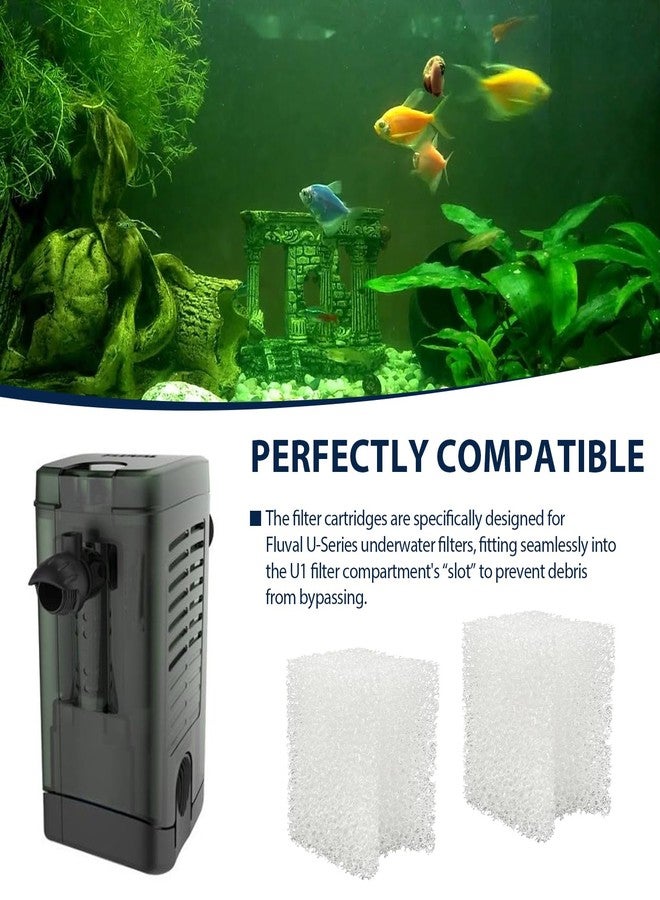 IFERLA Underwater Filter Bio-Foam Pads Compatible with Fluval U1 Filter, Aquarium Foam Filter Media, Filter Sponge Replacement Parts for Aquaclear Canister Aquarium Fish Tank (4 Pack) - Image 2